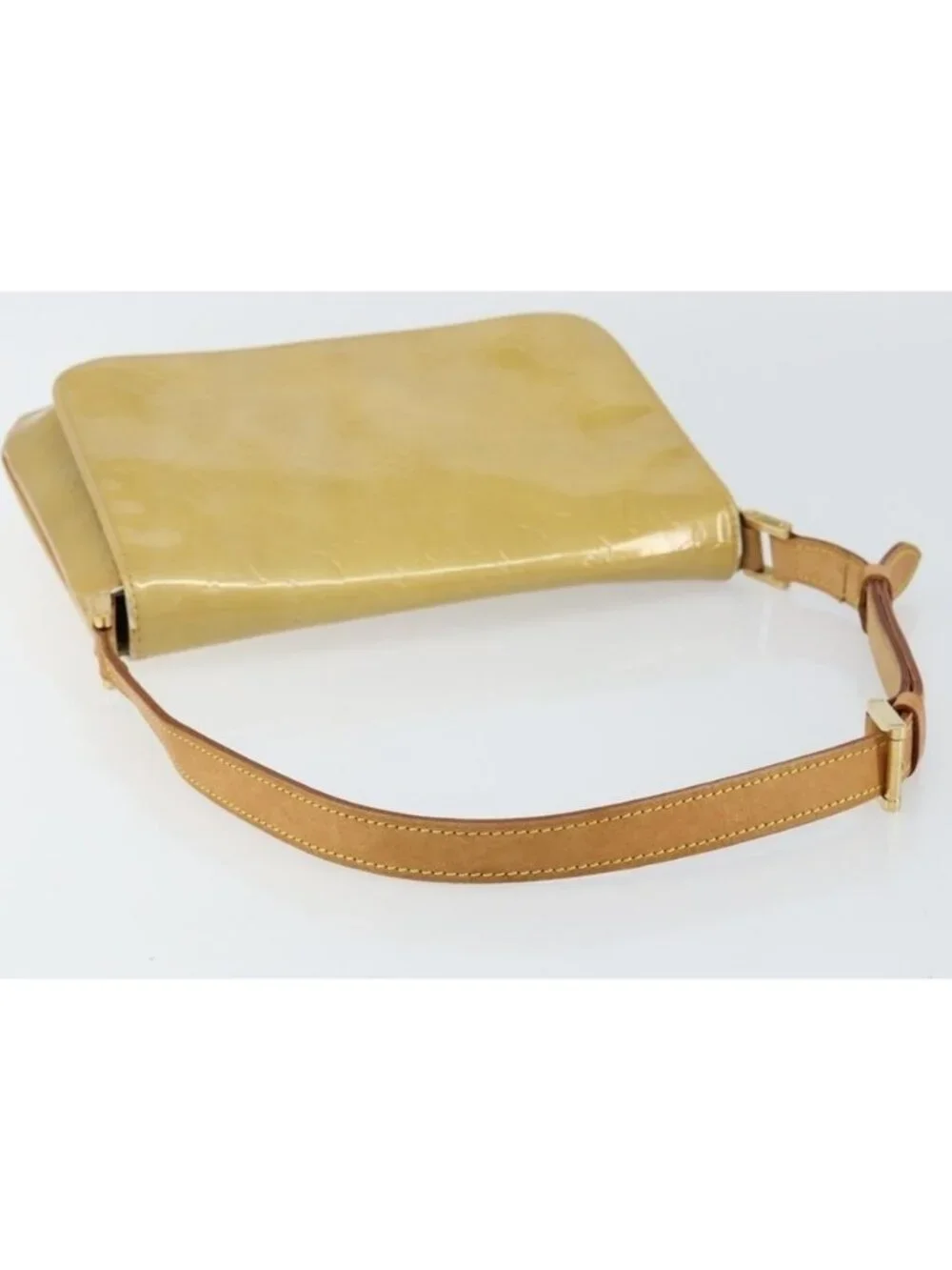 Authentic LOUIS VUITTON Monogram Vernis Thompson Street Bag Beige M91301 LV